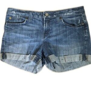 Banana Republic rolled mid-rise jean shorts - slightly distressed - 28/6